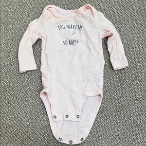 Carter's Light Pink Long Sleeve Baby Bodysuit